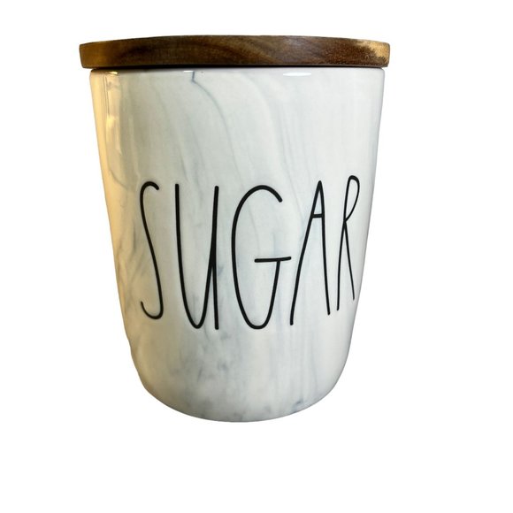 Rae Dunn Kitchen Rae Dunn Sugar Canister Blue Marble Print Poshmark